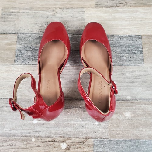 Bernardo Remy Block Heel Sandals Womens Sz 6.5 Red Ankle Strap NWOB - Picture 4 of 13