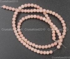 100% Natural Gemstone Pink Opal Round Spacer Loose Beads 4mm 6mm 8mm 10mm 15.5