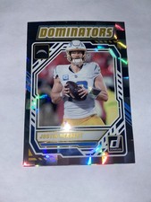 2025 Donruss Football Justin Herbert Dominators Holo #DOM-JHT- Chargers