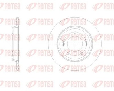 2x REMSA Bremsscheibe Bremsscheiben Satz Bremsen Hinten 62102.00