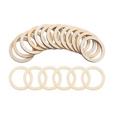20mm Wooden Rings for Crafts, 100 Pack Natural Wood Rings Unfinished Wood Pieces