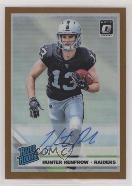 2019 Panini Donruss Optic Rated Bronze Prizm Hunter Renfrow Rookie Auto RC 0s0g
