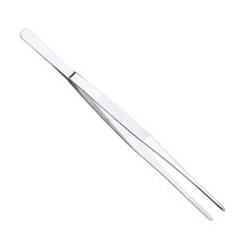 Stainless Steel Tweezers Straight Tip 10 inch, Durable Lightweight Garden...