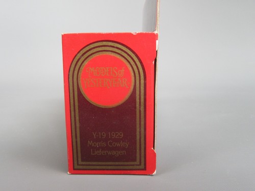 C975 Matchbox Y-19 Morris Cowley Van 1929 Michelin Blue In Box Vintage - Picture 10 of 16