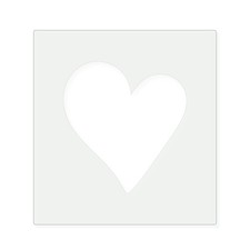 Heart Ornamental Swirl Reusable Mylar Stencil, 10 mil Plastic Paint Stencil for
