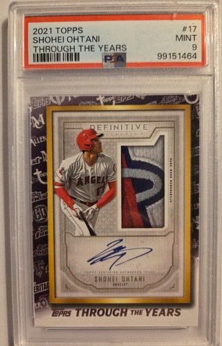 2021 Topps Shohei Ohtani "Facsimile Reprint Auto" Through the Years #TTY17 PSA 9