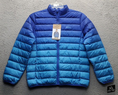 Eddie Bauer Lightweight Full-Zip Down Packable Jacket Youth XL Multi Dip Dye
