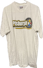 Pittsburgh Steelers Vintage White T-Shirt Men Size XL