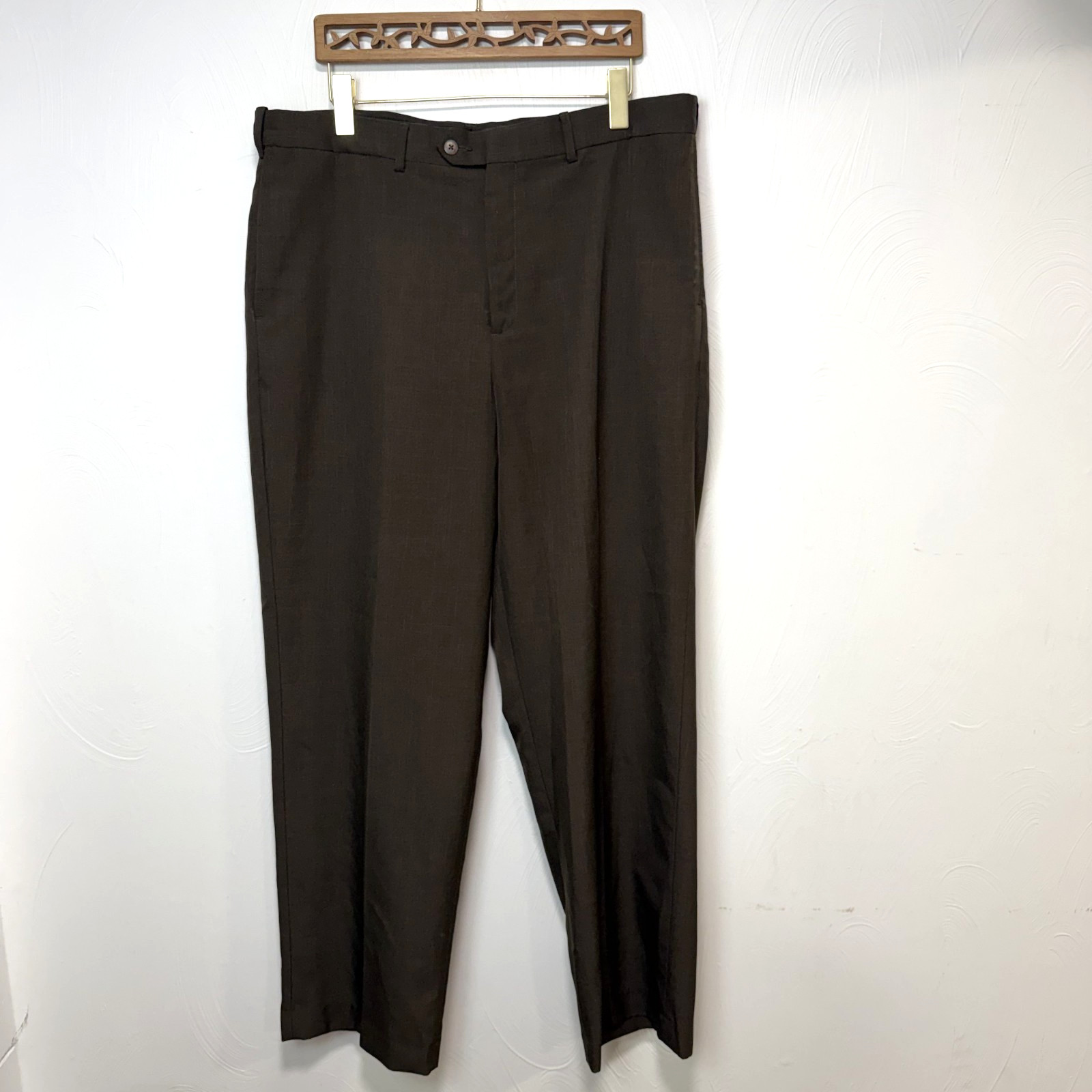 Croft & Barrow Men's Brown Classic Fit Business Casual Slack Pants Size 38 x 32