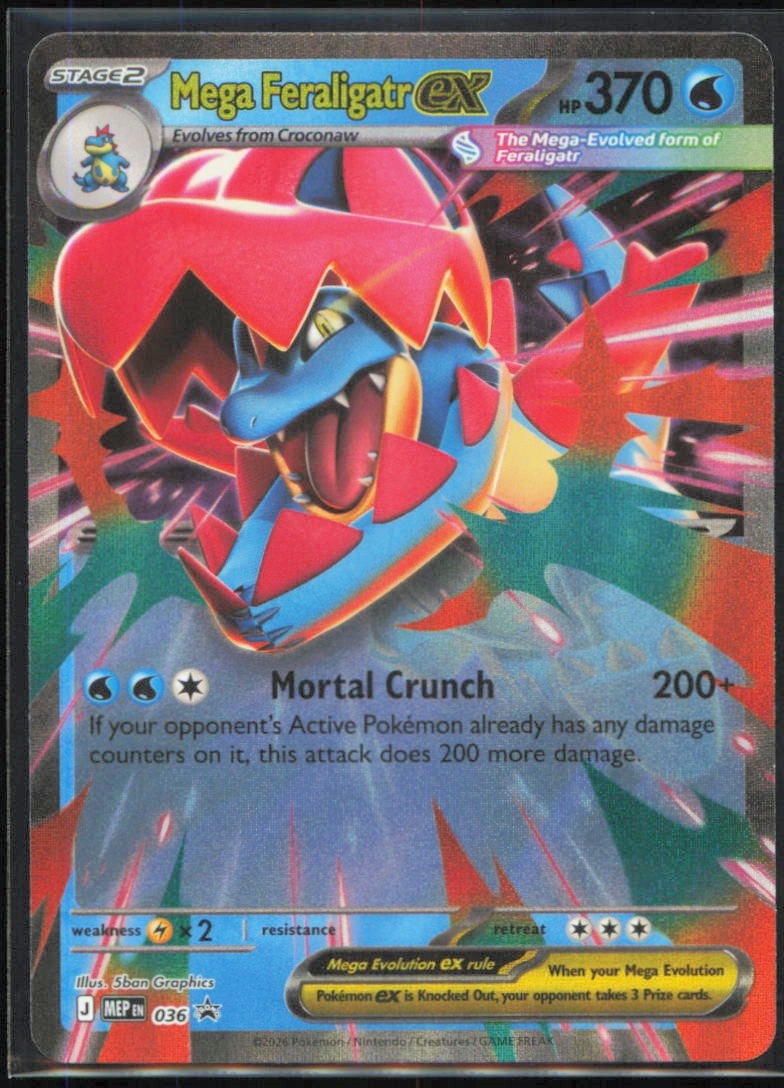 Mega Feraligatr ex Promo ME: Mega Evolution Promo #036 [Near Mint] Pokemon TCG