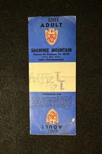 SHAWNEE MOUNTAIN Late 1970’s Ski Lift Ticket PENNSYLVANIA Resort Travel Souvenir