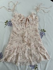 Cider Ruffles Trim Tie Corset Dress Size Small