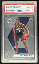 2019-20 Panini Mosaic #209 Zion Williamson RC PSA 10