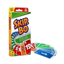 Skip-Bo Kartenspiel von Mattel Klassiker für 2-6 Spieler Familien & Party