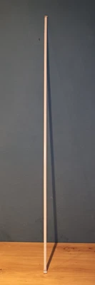 alte Vitragestange flachoval stufenlos ausziehbar Öse Metall weiß ** 99 - 160 cm - Bild 1 von 4