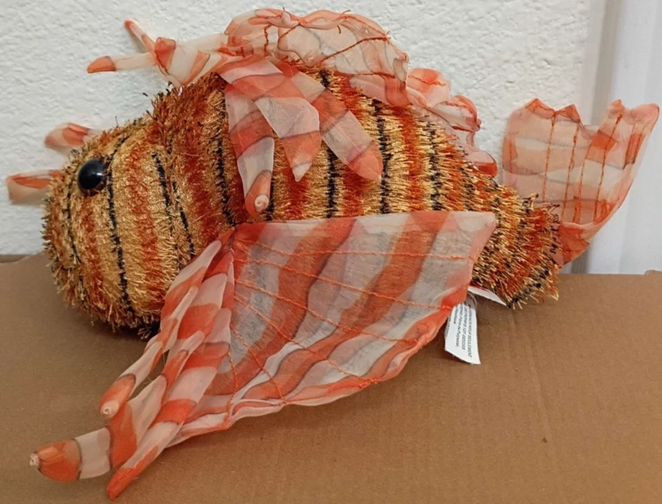 Webkinz Lionfish No Code Tag Orange Striped Fish Plush Stuffed Animal Toy Ganz - Image 2 of 4