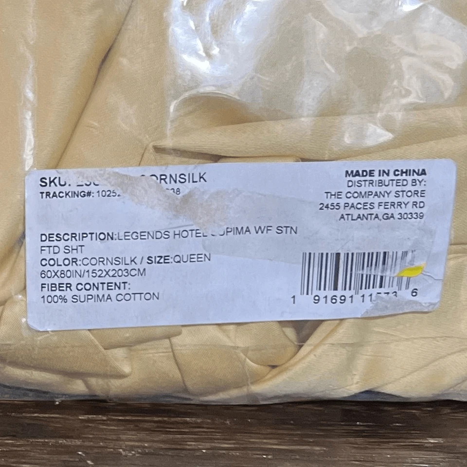 The Company Store Legends Smooth Wrinkle-Free Sateen Queen FITTED Sheet, New! - Image 4 of 4