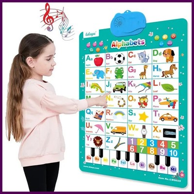 Interaktives ABC Alphabet Wandtafel sprechendes Poster pädagogisches Spielzeug für Kleinkinder 