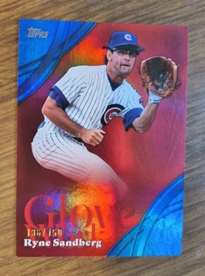 2026 Topps Ryne Sandberg Glove Work Red Foil Parallel #136/150 Cubs