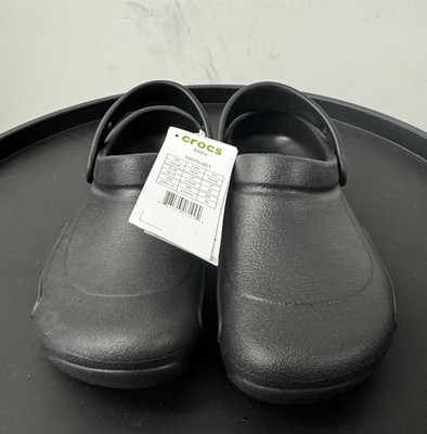 Crocs Bistro Slip Resistant Work Clogs - Black, Size Womens 6 / Mens 4