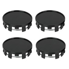 Car Wheel Center Caps Cover Kit Outer 54mm 2.12 Inches Inner 50mm 1.96 Black
