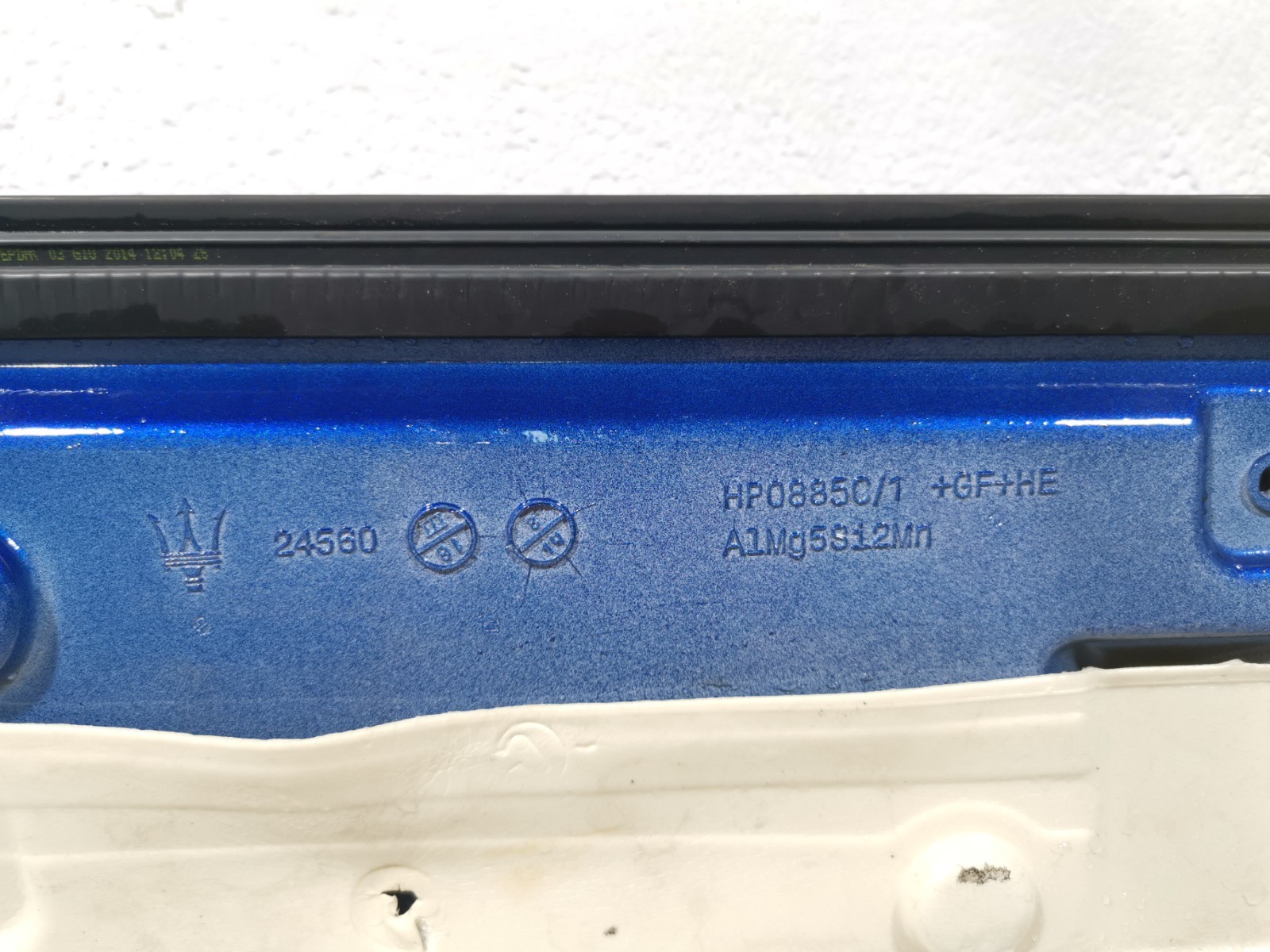 Maserati Ghibli S Q4 2015 Front Left Door Skin Shell Blue Color HP0885C OEM