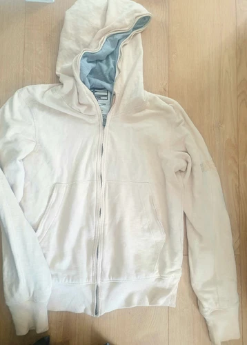 Felpa maglione Stone Island reversibile con cappuccio zip beige grigio taglia S *mai indossata