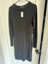 Express Ribbed Knit Sweater Dress Black Size Small NWT Bodycon Office Date