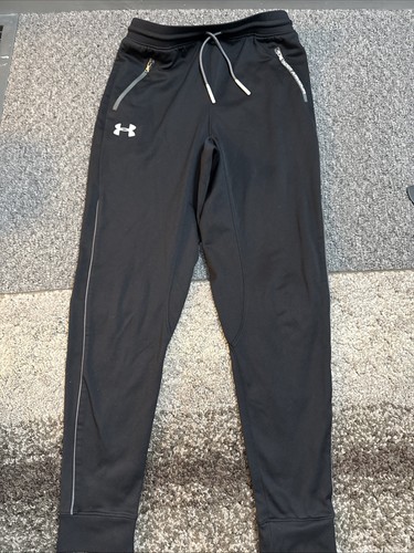 UNDER ARMOUR Boys Jogger Pants Youth XL YXL Excellent Condition Black Zipper