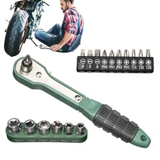 17 pcs Screwdriver Assorted Tools Set Portable Reversible Ratchet Screwdriver