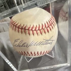 Eddie Mathews Signed Official National League Baseball Ball JSA Auth Original