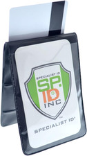 5 Pack - Heavy Duty Magnetic Badge Holders - Fold over Shirt Pocket or Belt- Two