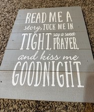 Wall Decor Wooden Baby Room Nursery Signs 2 Pieces Ready To Hang