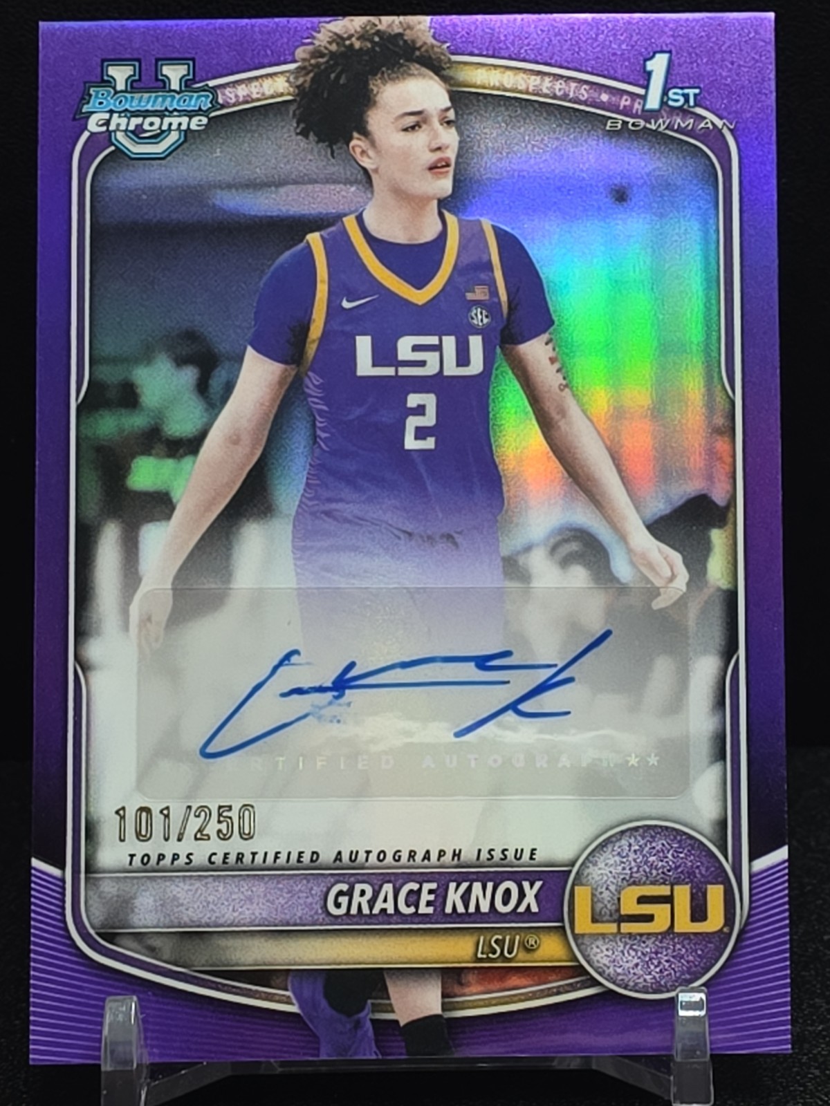 2025-26 Bowman - Chrome Prospect Autographs Grace Knox #CPA-GK /250 Purple