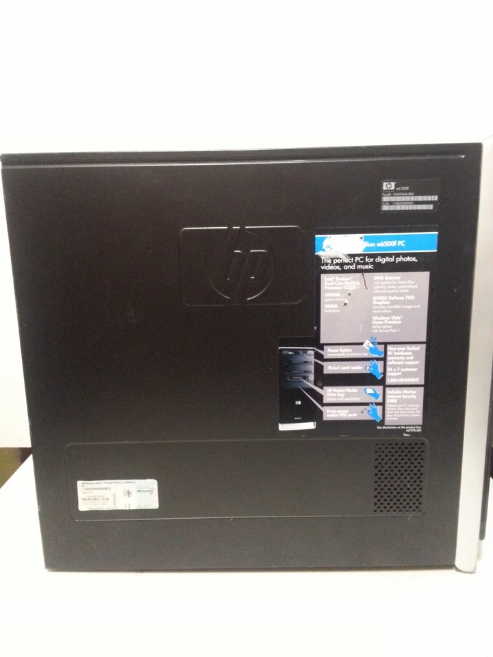 HP Pavilion a6500f MT Intel Quad core Q8200, 4Ram, 320 HDD,Windows 7 Ultimate - Image 4 of 4