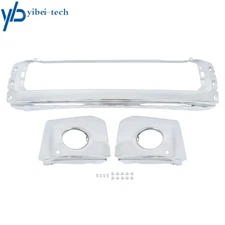 Chrome Split Front Bumper Face Bar W/ Sensor Holes For Toyota Tundra 2007-2013