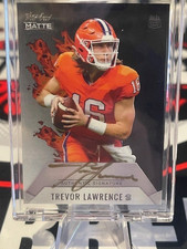2021 Wild Card Matte Trevor Lawrence RC Orange Flame 31/50 Gold Auto JAGUARS