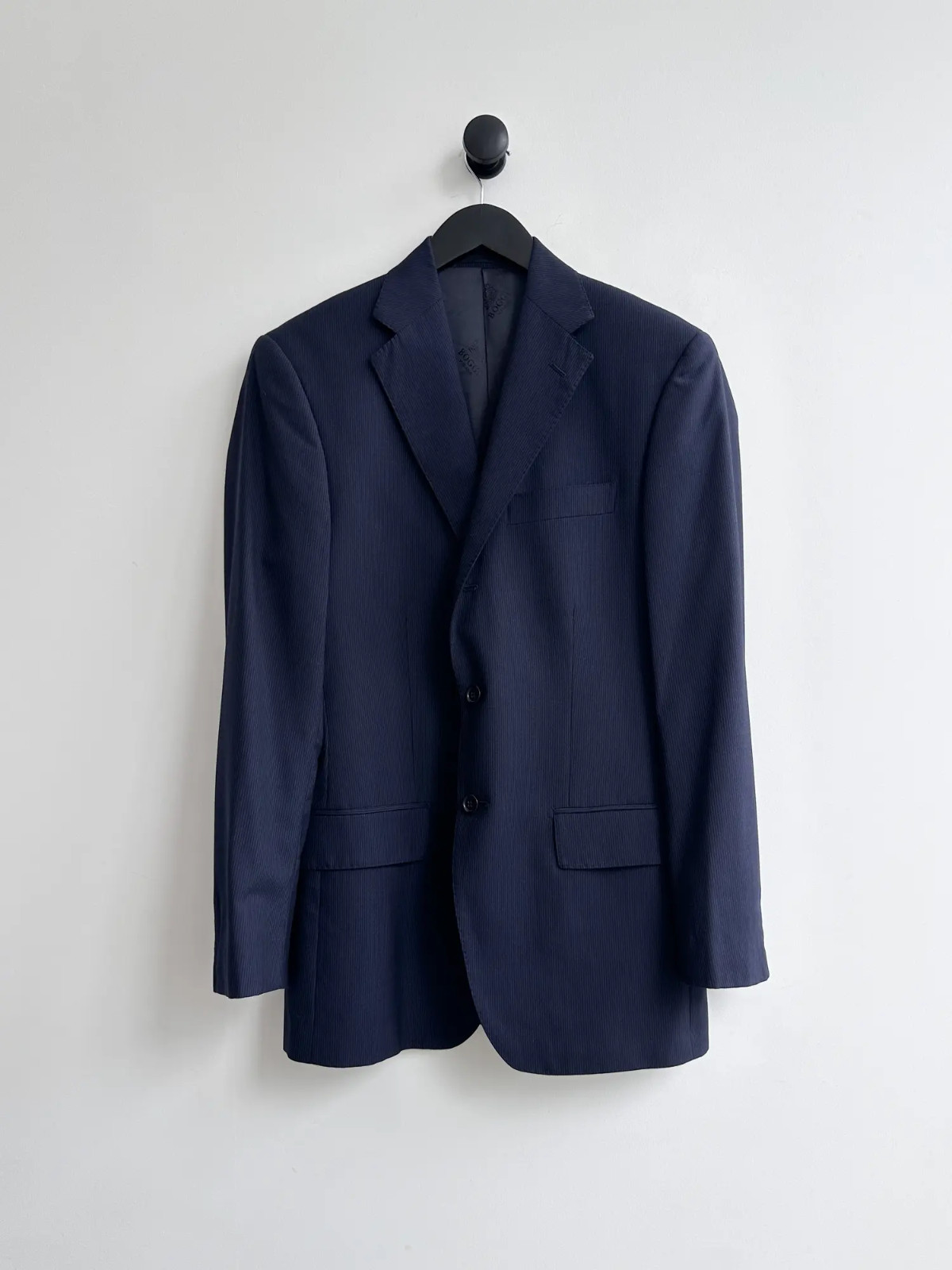 Boggi Milano Blue Striped Blazer Jacket IT 46 S Men's