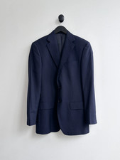 Boggi Milano Blue Striped Blazer Jacket IT 46 S Men's