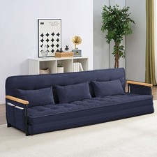 Zafly 3 Seater Convertible Fold Out Sofa Bed with Side Pockets for Living Room