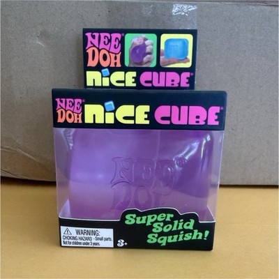 Schylling NeeDoh Nice Cube Super Solid Squish Purple Squeeze Toy 26036YP