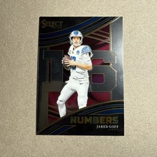 2023 Panini Select - Select Numbers Jared Goff #NMB-JGO