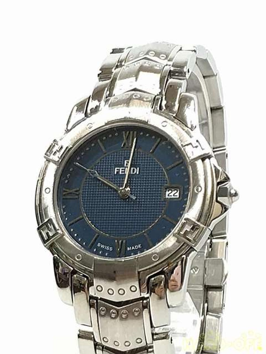 【説明要確認】FENDI REGISTERED MODEL QUARTZ VINTAGE FENDI Pink Silver Watch Quartz Working Condition