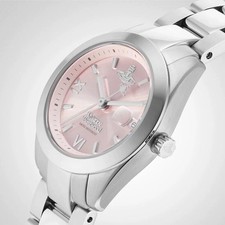 Image of Vivienne Westwood Ladies' Pink Dial & Stainless Steel Bracelet Watch