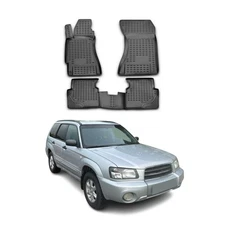 OMAC Floor Mats Liner for Subaru Forester 2003-2008 Black TPE All-Weather 4 Pcs