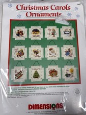 Vintage Dimensions Christmas Carols Ornaments Cross Stitch Kit 8407 Sealed