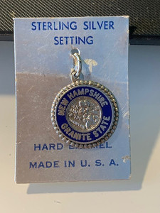 VGC!! Vintage "New Hampshire Granite State" Sterling Silver .925 Charm