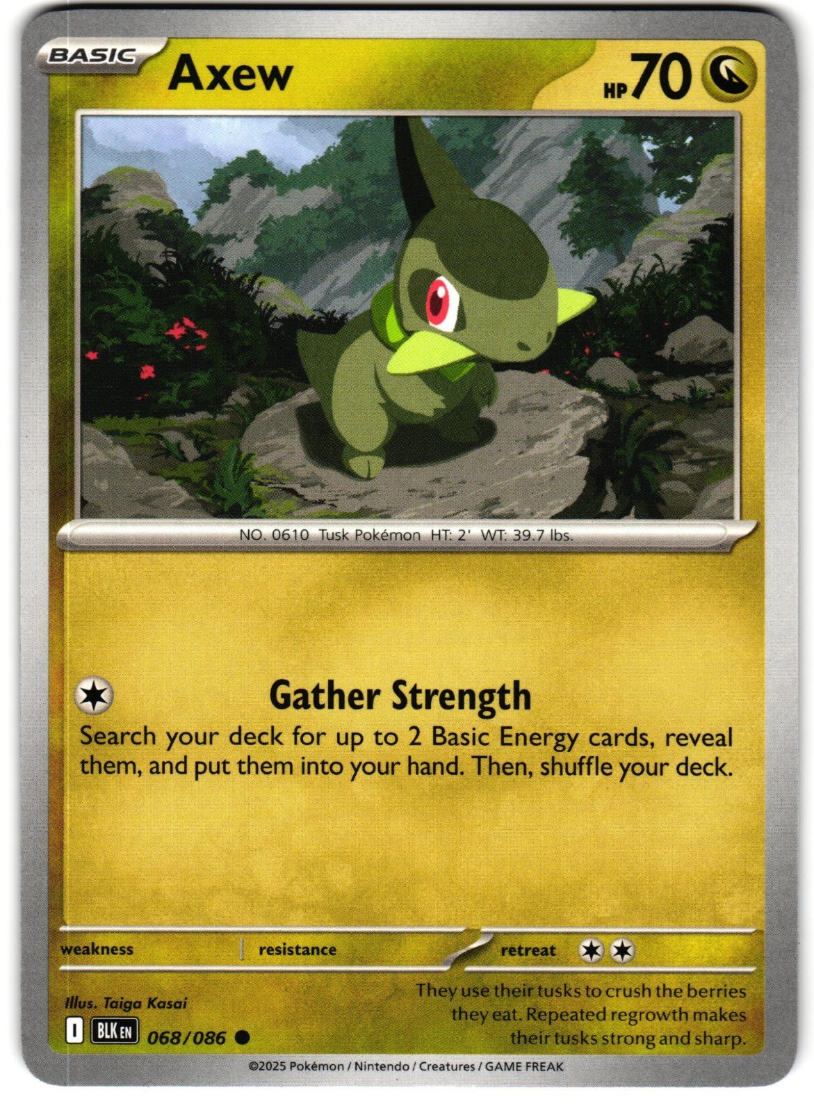 Axew 68/86 Pokemon SV: Black Bolt
