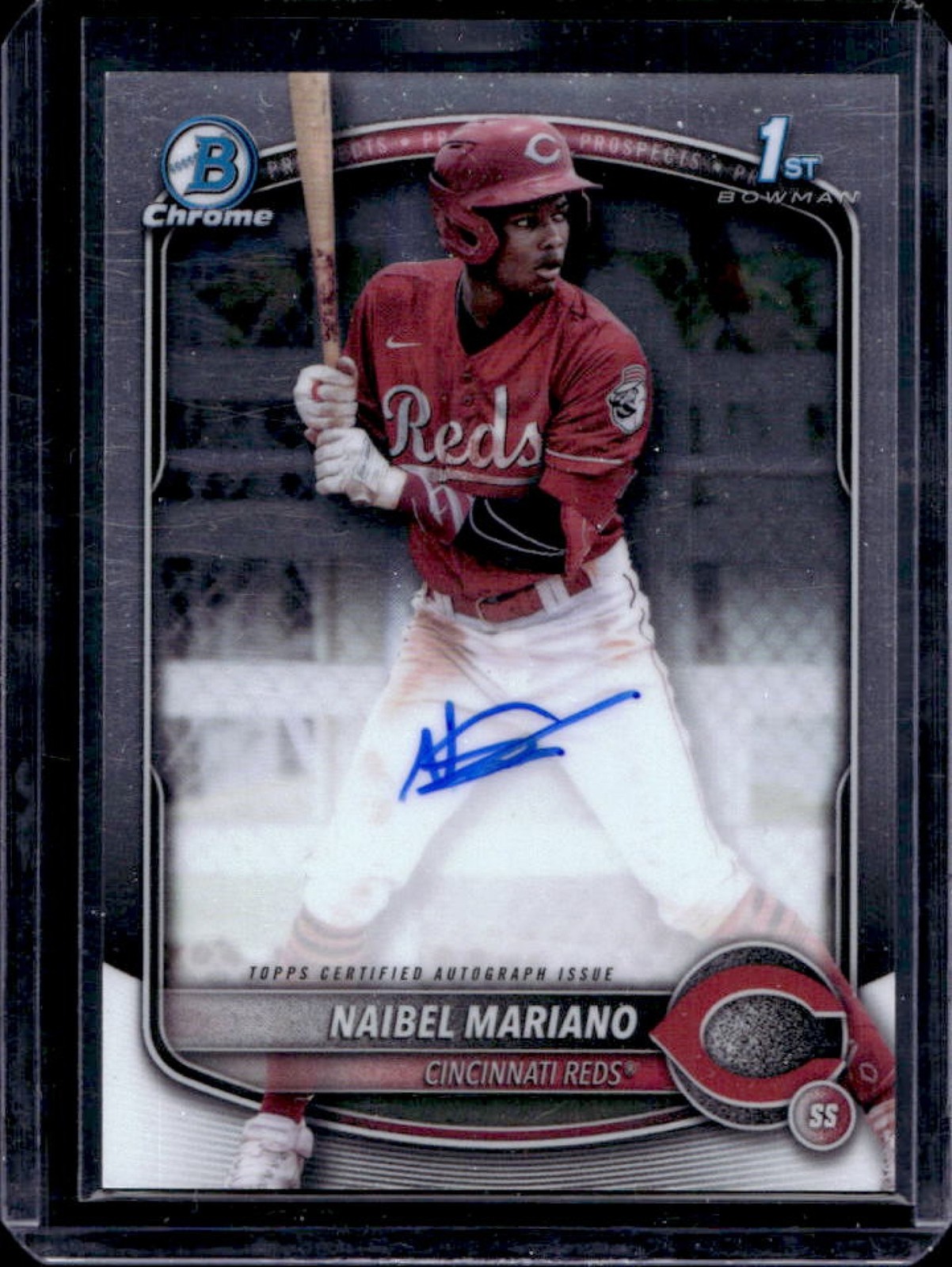 2025 Bowman Naibel Mariano Chrome Auto 1st Prospect #CPA-NM Reds