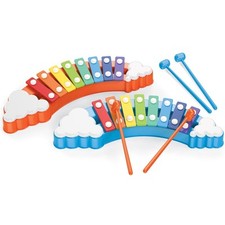 Kids Wooden Hand Piano Easy to Storage Relieve Pressure Keyboard Toy